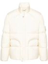 Moncler Chaofeng Logo-patch Down Jacket In Neutrals