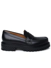OFF-WHITE BLACK LEATHER LOAFERS