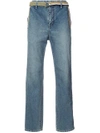 SACAI BELTED WIDE LEG JEANS,01407M12120085