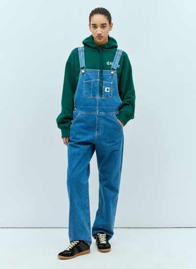 Carhartt Bib Overall Denim Dungarees In Blue