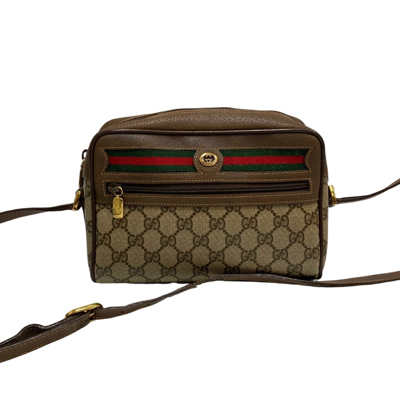 Gucci Ophidia Brown Leather Shoulder Bag ()