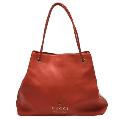 Gucci Orange Leather Tote Bag ()