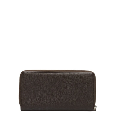 Gucci Zip Around Brown Leather Wallet  ()