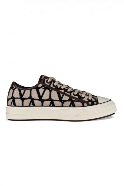 Valentino Garavani Trainers In Natural,black,fondant