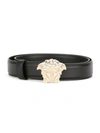 Versace Medusa-buckle Belt In Black