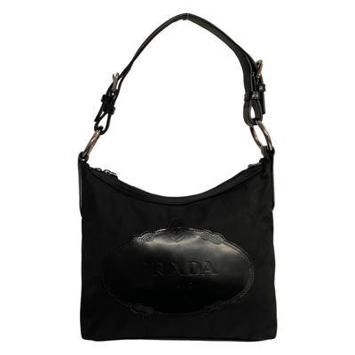 Prada Tessuto Synthetic Shoulder Bag () In Black