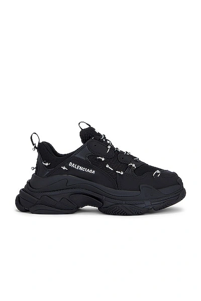 Balenciaga Triple S Piercing Sneaker In Black