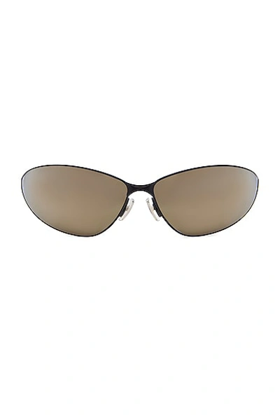 Balenciaga Razor Sunglasses In Matte Black