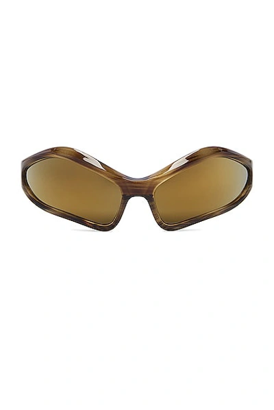Balenciaga Fennec Sunglasses In Shiny Classic Horn