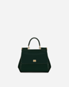 Dolce & Gabbana Medium Sicily Top Handle Bag In Dauphine Leather In グリーン