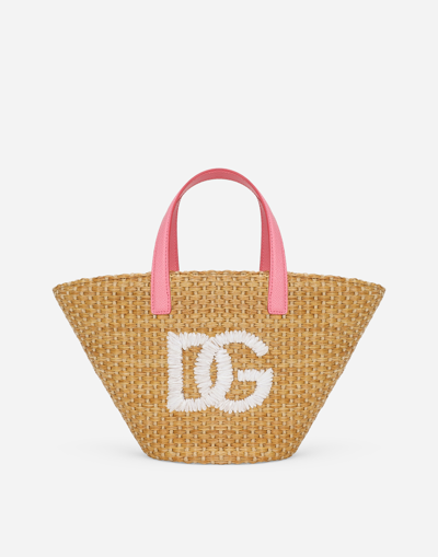 Dolce & Gabbana Straw Handbag In Brown