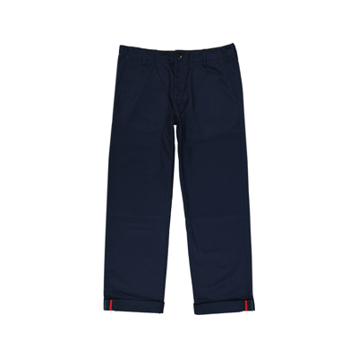 Gucci Cotton Pants In Blue