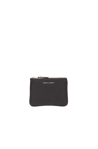 Comme Des Garçons Brown Large Classic Line Zip Pouch In Black