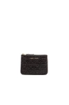 Comme Des Garçons 'classic Embossed A' Purse In Black