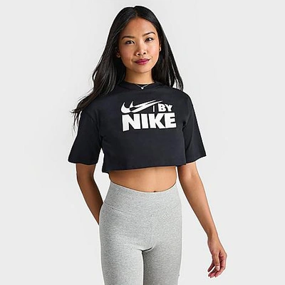 Nike Women's Swoosh Cropped T-shirt In Black