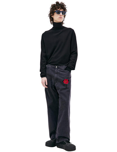 Children Of The Discordance Embroidered Straight Jeans In Black