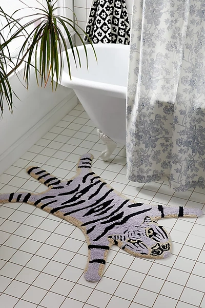 Urban Outfitters Tiger Bath Mat In Lavender At