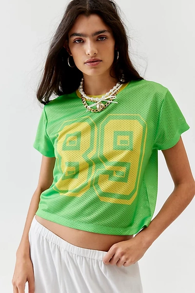 Urban Outfitters 89 Jersey Baby Tee In Green, Women's At