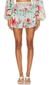 Agua Bendita X Revolve Violet Mini Skirt In Aqua Floral