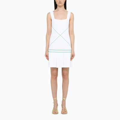 Bottega Veneta White Logo-embroidery Tennis Dress In Default Title
