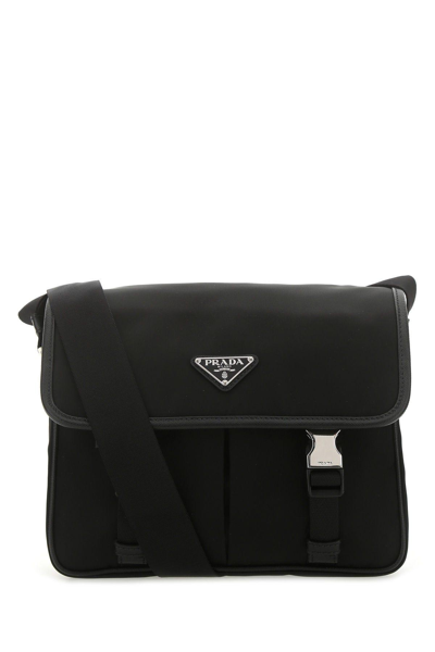 Prada Black Re-nylon Crossbody Bag In Nero