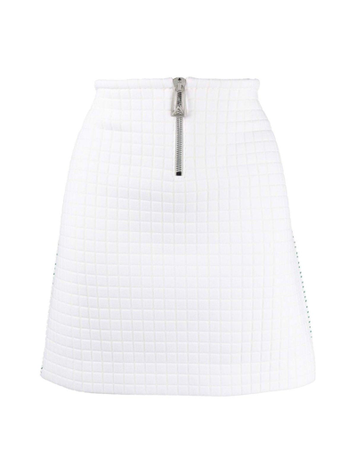 Bottega Veneta Contrast Stitching Mini Skirt In Red