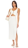 L*space Camille Front Loop Cutout Midi Dress In Cream In Cream