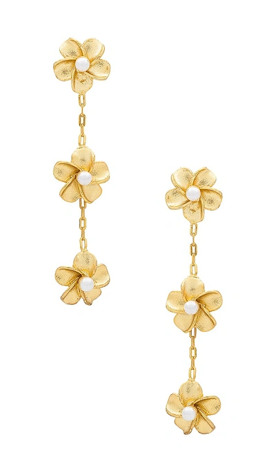 Shashi Flower Drop Earring In É‡‘è‰² & Ç��ç�