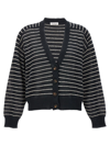 BRUNELLO CUCINELLI BRUNELLO CUCINELLI SEQUIN STRIPED CARDIGAN