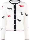 THOM BROWNE CARDIGAN MIT INTARSIENMUSTER