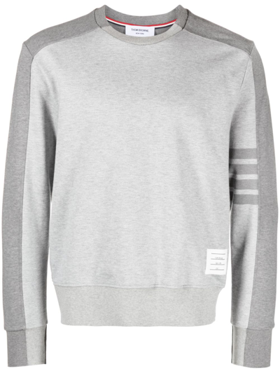 Thom Browne Grey 4-bar Cotton Sweatshirt