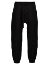 Thom Krom Drop-crotch Tapered-leg Trousers In Black