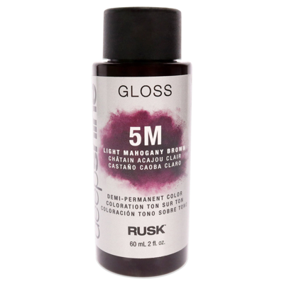Rusk Deepshine Gloss Demi-permanent Color - 5m Light Mahogany Brown By  For Unisex - 2 oz Hair Color