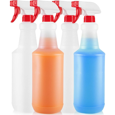 Zulay Kitchen Leakproof Cleaning Spray Bottle Set (4 Pack 32oz) In White