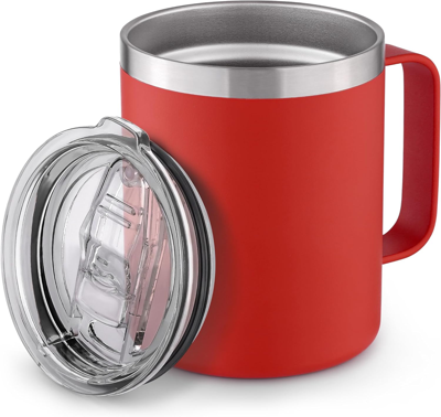 Zulay Kitchen Insulated Coffee Mug With Lid In Red