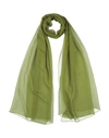 ALBERTA FERRETTI ALBERTA FERRETTI WOMAN SCARF MILITARY GREEN SIZE - SILK