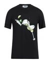 Msgm Man T-shirt Black Size Xs Cotton