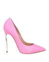 Casadei Woman Pumps Pink Size 10 Leather