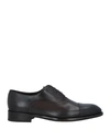 Doucal's Man Lace-up Shoes Dark Brown Size 8.5 Soft Leather In Brown