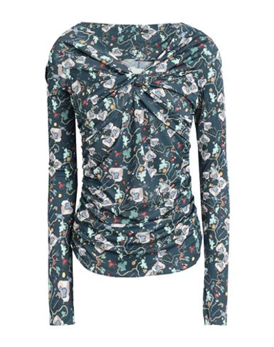 Isabel Marant Woman Top Deep Teal Size 6 Viscose, Silk In Green