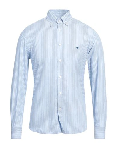 Brooksfield Man Shirt Sky Blue Size 15 Cotton