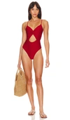 L*space Kyslee Twisted Cutout One-piece Swimsuit In Redwood