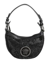 Versace Woman Handbag Black Size - Viscose, Silk, Lambskin