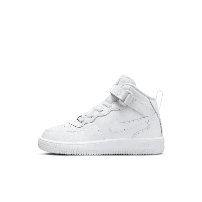 Nike Force 1 Mid Easyon Little Kids' Shoes In White