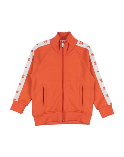 Marni Babies'  Toddler Sweatshirt Orange Size 6 Nylon, Cotton, Elastane