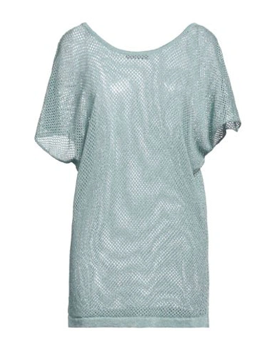 Soallure Woman Sweater Sky Blue Size S Viscose, Polyamide, Polyester