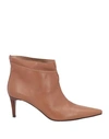 Hazy Woman Ankle Boots Camel Size 9 Soft Leather In Beige