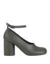 Maison Margiela Woman Pumps Dark Green Size 10 Rubber In Green