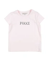 Emilio Pucci Babies' Pucci Toddler Girl T-shirt Pink Size 6 Cotton, Elastane