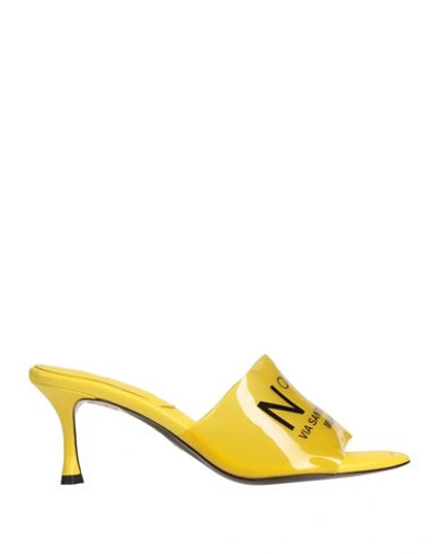 N°21 Woman Sandals Yellow Size 10 Pvc - Polyvinyl Chloride